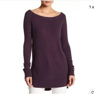 We the Free plum waffle top M